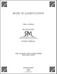 Book of Lamentations TTBB choral sheet music cover